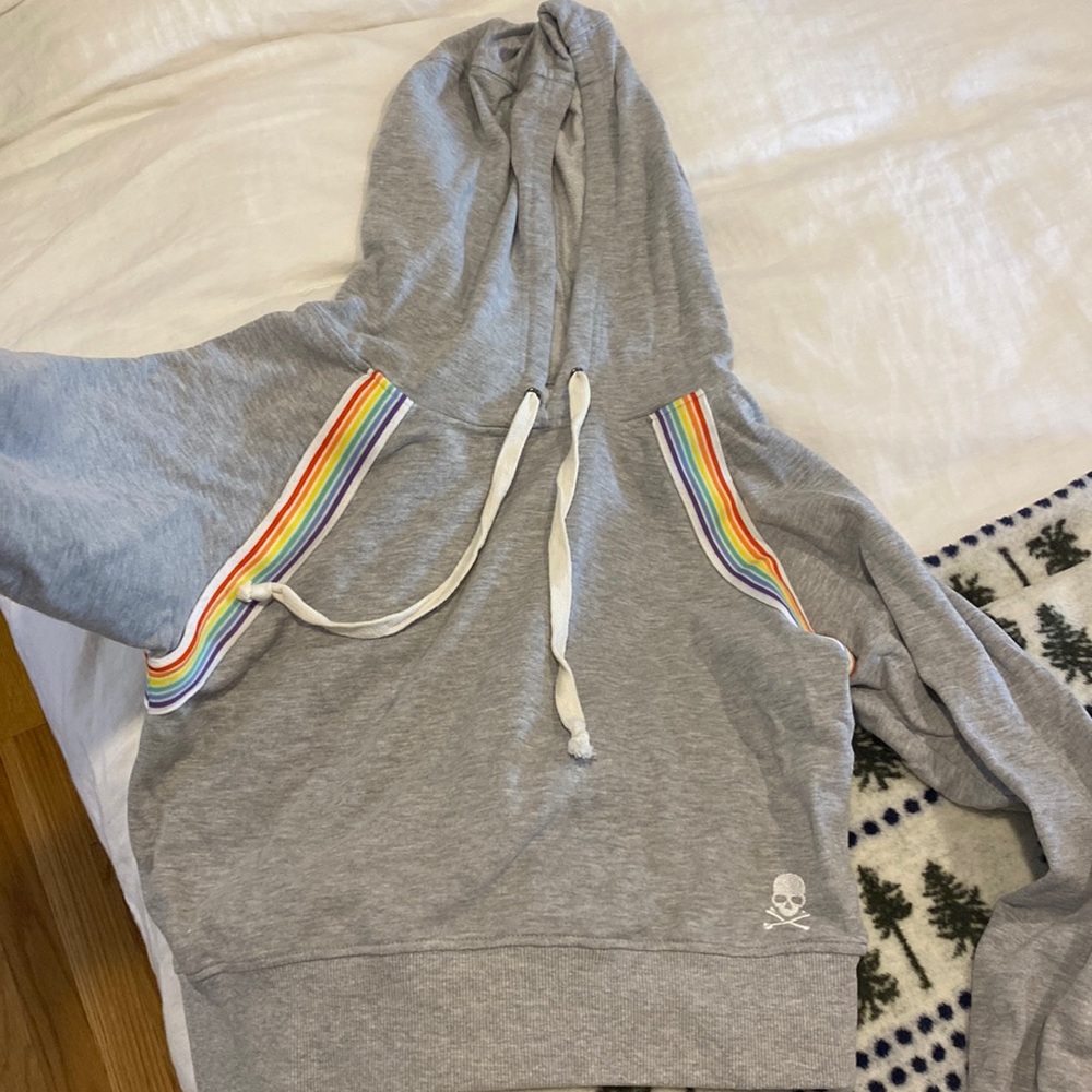 Soul cycle rainbow hooded sweatshirt
